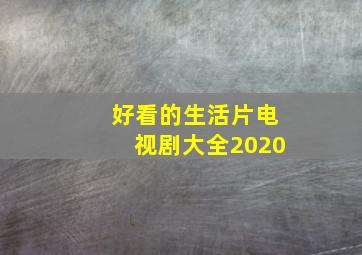 好看的生活片电视剧大全2020