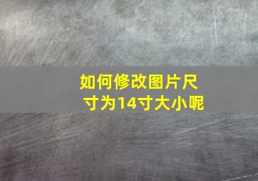 如何修改图片尺寸为14寸大小呢