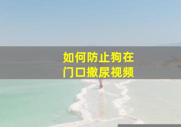 如何防止狗在门口撒尿视频