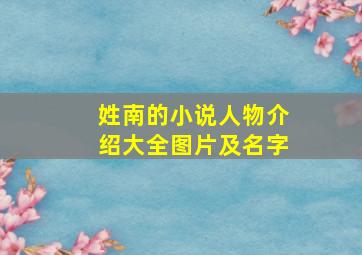 姓南的小说人物介绍大全图片及名字