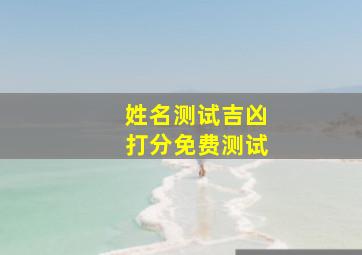 姓名测试吉凶打分免费测试