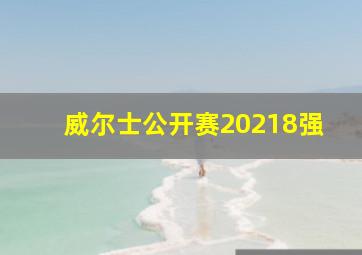 威尔士公开赛20218强