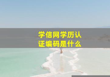 学信网学历认证编码是什么