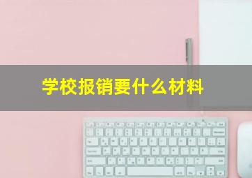 学校报销要什么材料