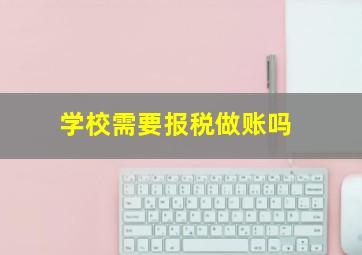 学校需要报税做账吗