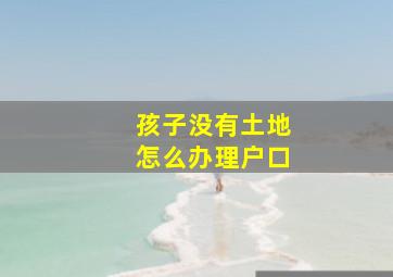 孩子没有土地怎么办理户口