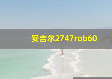 安吉尔2747rob60