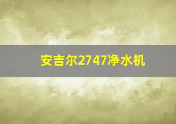 安吉尔2747净水机