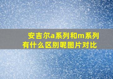 安吉尔a系列和m系列有什么区别呢图片对比