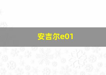 安吉尔e01