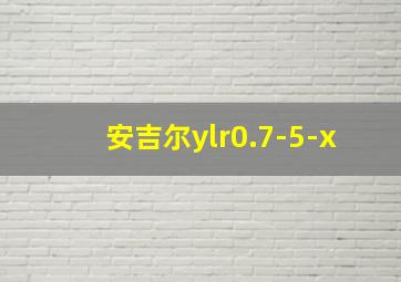 安吉尔ylr0.7-5-x