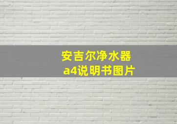 安吉尔净水器a4说明书图片