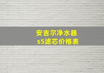 安吉尔净水器s5滤芯价格表