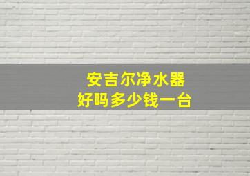 安吉尔净水器好吗多少钱一台