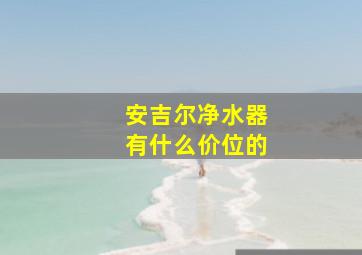 安吉尔净水器有什么价位的