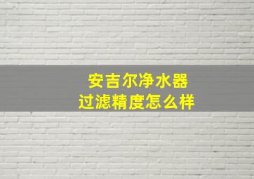 安吉尔净水器过滤精度怎么样