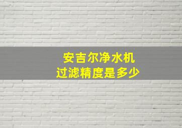 安吉尔净水机过滤精度是多少