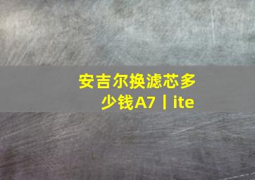 安吉尔换滤芯多少钱A7丨ite