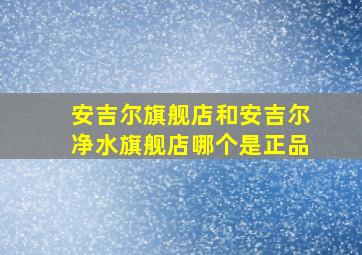 安吉尔旗舰店和安吉尔净水旗舰店哪个是正品