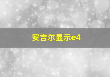 安吉尔显示e4