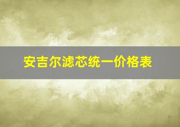 安吉尔滤芯统一价格表