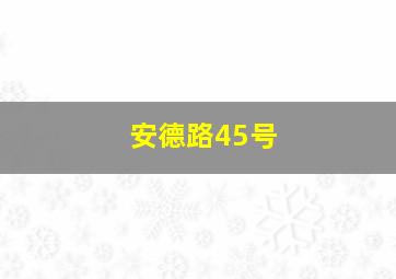 安德路45号