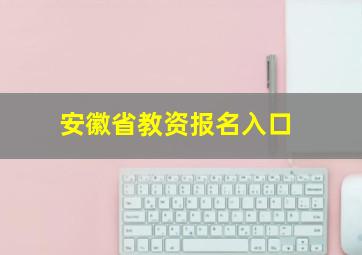 安徽省教资报名入口