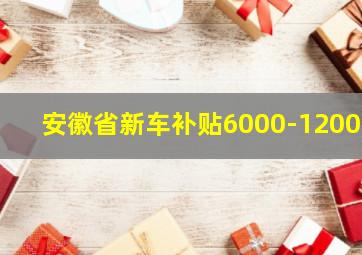 安徽省新车补贴6000-12000