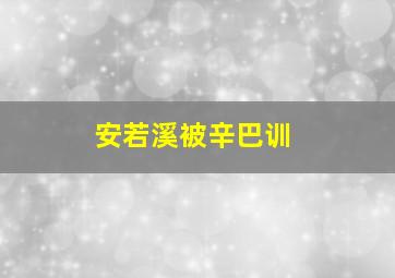 安若溪被辛巴训