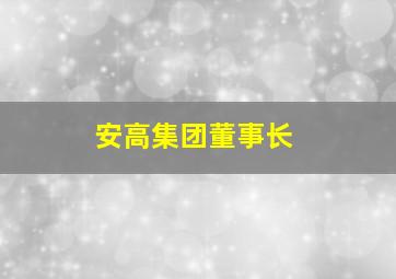 安高集团董事长