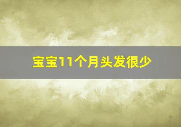 宝宝11个月头发很少