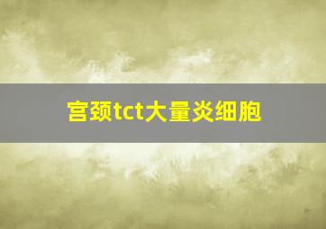 宫颈tct大量炎细胞