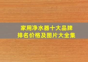 家用净水器十大品牌排名价格及图片大全集