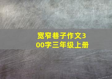 宽窄巷子作文300字三年级上册