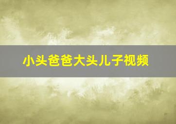 小头爸爸大头儿子视频