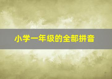 小学一年级的全部拼音