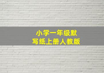 小学一年级默写纸上册人教版