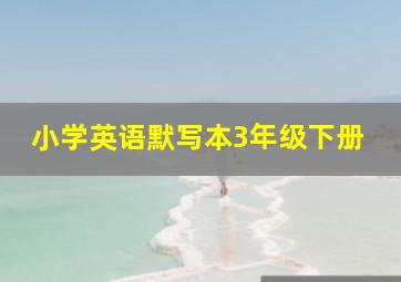 小学英语默写本3年级下册