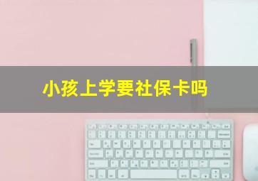 小孩上学要社保卡吗