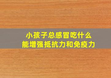 小孩子总感冒吃什么能增强抵抗力和免疫力