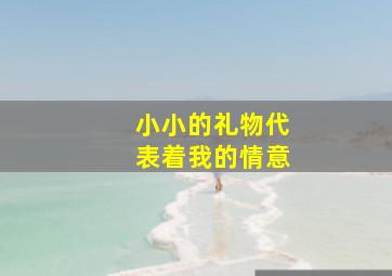 小小的礼物代表着我的情意