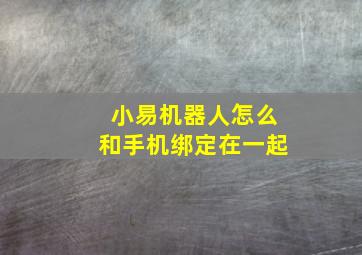 小易机器人怎么和手机绑定在一起