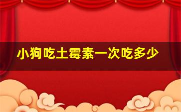 小狗吃土霉素一次吃多少