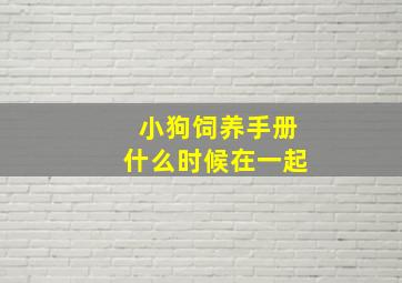 小狗饲养手册什么时候在一起