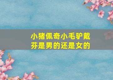 小猪佩奇小毛驴戴芬是男的还是女的