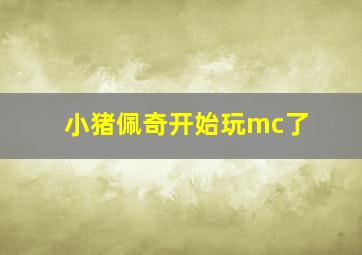 小猪佩奇开始玩mc了