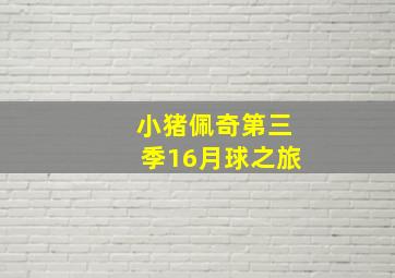 小猪佩奇第三季16月球之旅