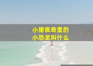 小猪佩奇里的小恐龙叫什么