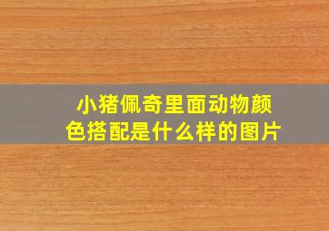 小猪佩奇里面动物颜色搭配是什么样的图片