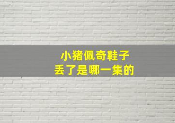 小猪佩奇鞋子丢了是哪一集的